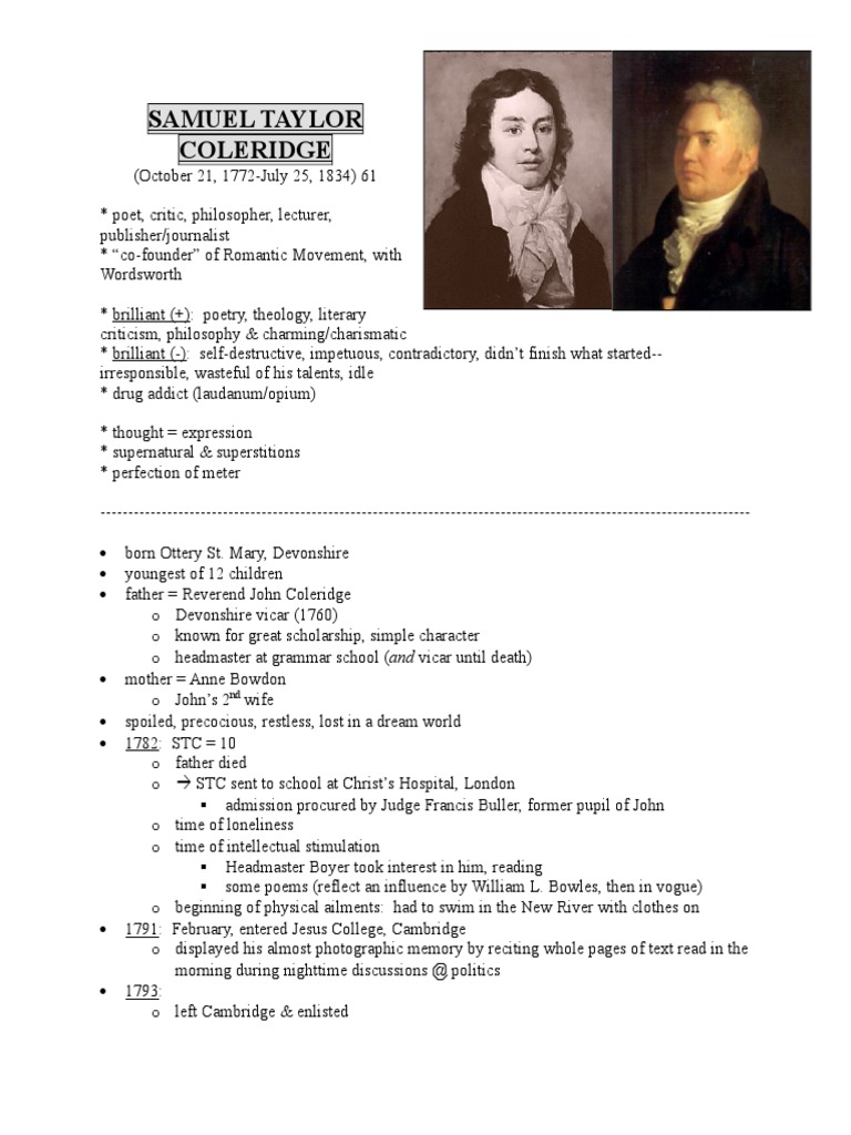 104 POETRY Coleridge PDF Samuel Taylor Coleridge Poetry