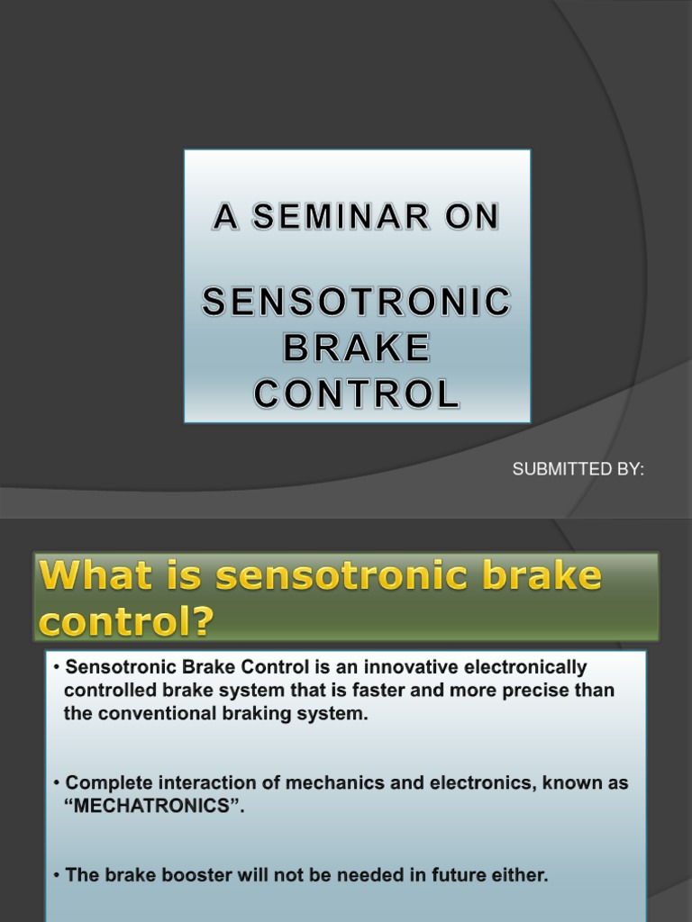 Sensotronic Brake Control PDF