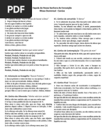 folheto de cantos - missa 30-07-2017