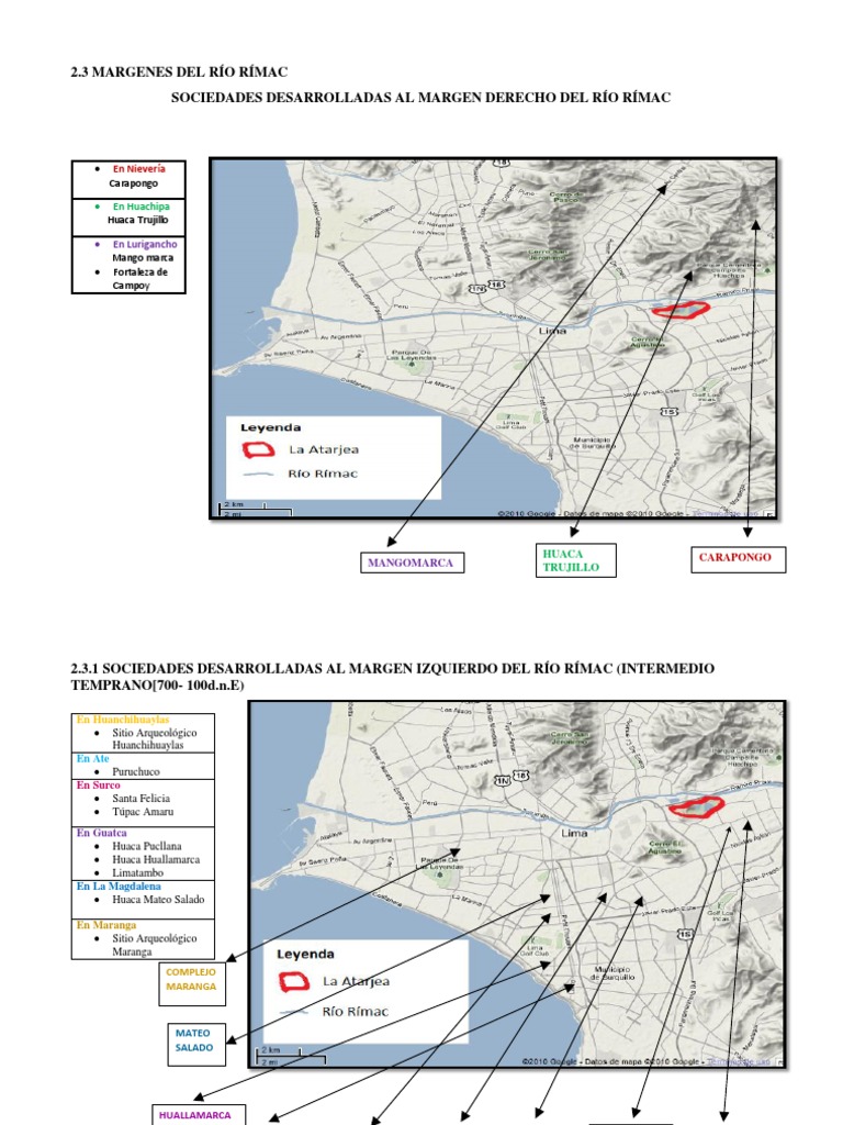 Sitios Arqueologicos Del Valle Del Rio Rimac | PDF
