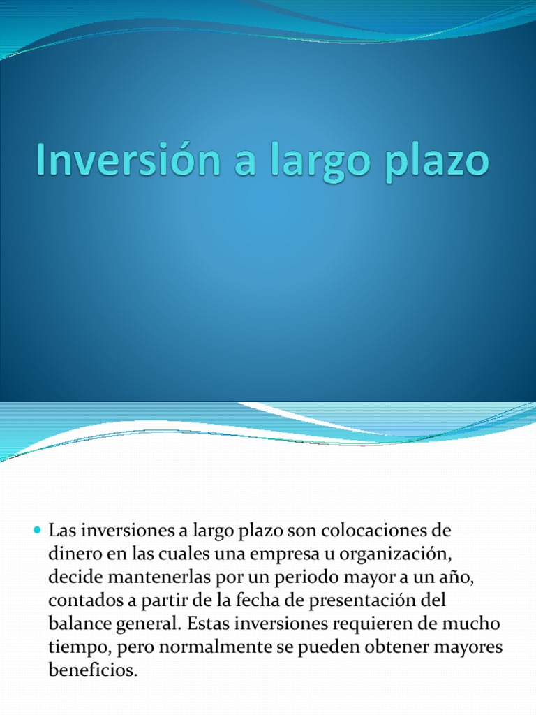 Inversión A Largo Plazo | PDF | Compartir (Finanzas) | Fondo de inversión