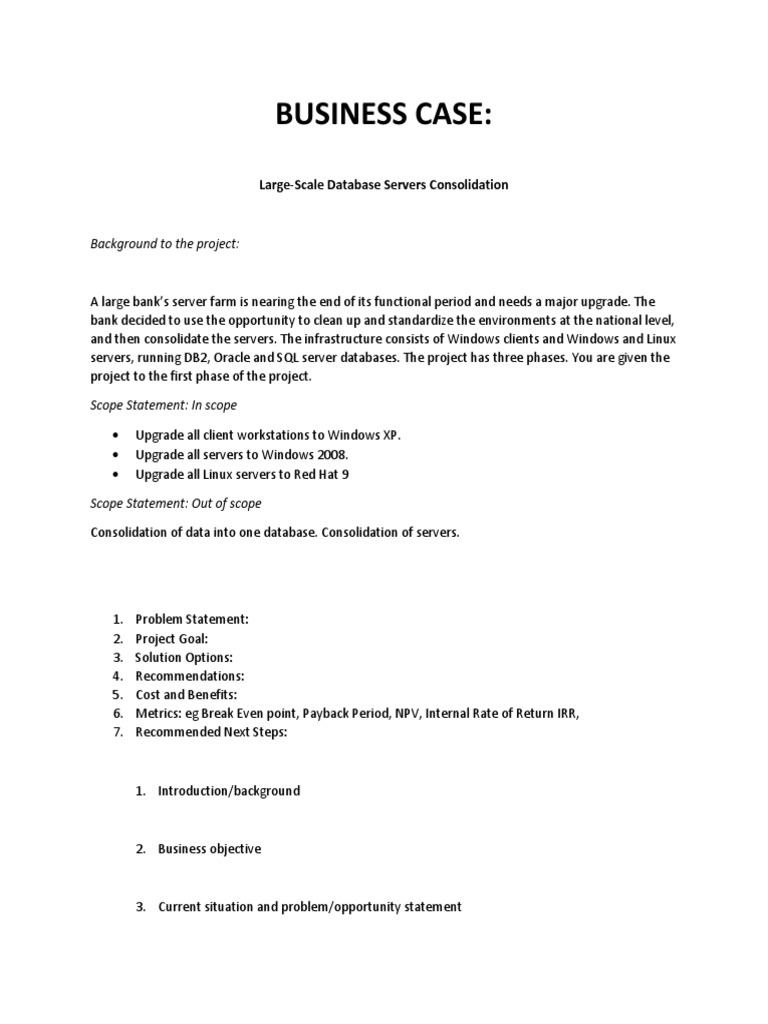 Database Server Consolidation Plan | PDF