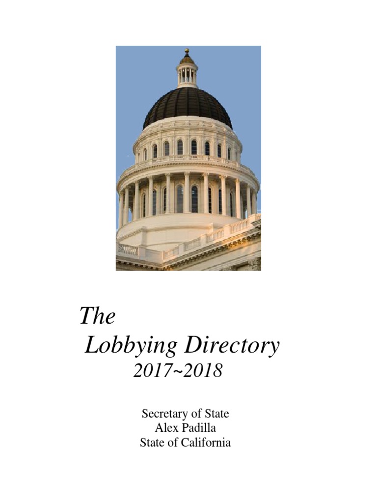 Lobbying Directory | PDF | Lobbying In The United States | California