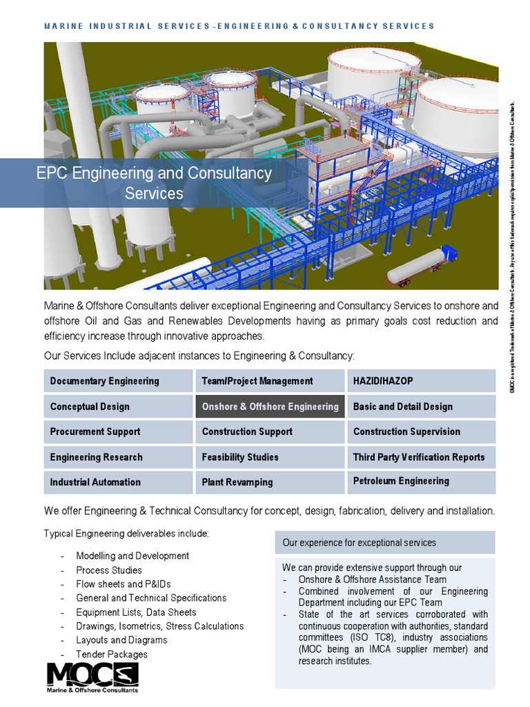 MOC Brochure EPC Engineering | PDF | Engineering | Consultant
