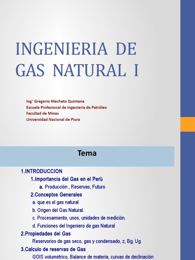Importancia del Gas Natural en Perú | PDF | Gas natural | Gas natural ...