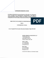 Universities Canada Objection - Access Copyright Post-Secondary Educatio PDF