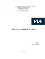 Informe Auditoria Técnicas de Auditoría Fiscal