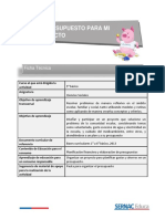 5° Básico - Cs Sociales - Un Presupuesto para Mi Proyecto