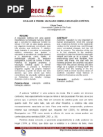 Schiller e Freire Um Olhar Sobre a Educação Estética