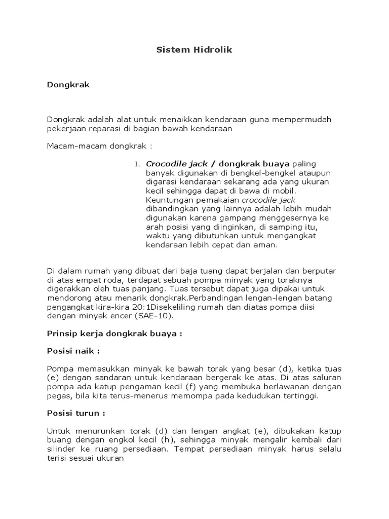 Panduan Lengkap Dongkrak Hidrolik Pdf