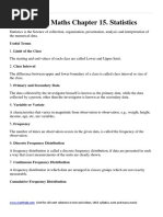 Formula and Notes For Class 11 Maths Download PDF Chapter 15. Statistics