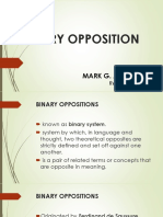 Understanding Binary Oppositions and Structuralism