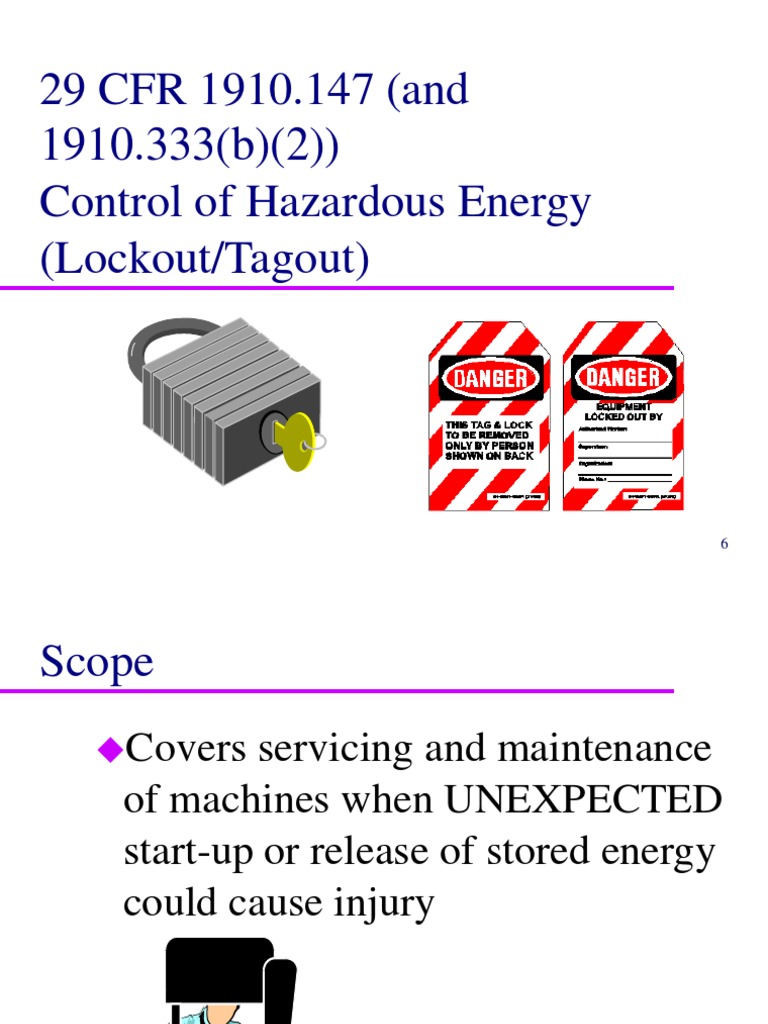 Lockout Tagout Presentation Safety