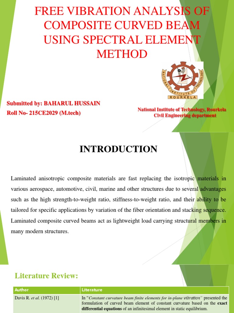 Vibration Analysis of Curved Beams Using SEM | PDF | Composite Material ...