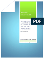 POSITIVE THEORY OF ACCOUNTING POLICY AND DISCLOSURE