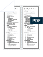 Sec. 4 Physics Final Exam Sec. 4 Physics Final Exam: Topics To Review: Topics To Review