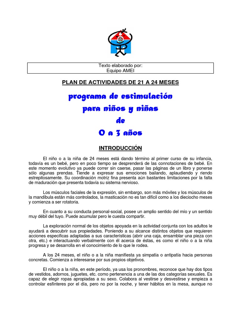 Estimulacion-Temprana de 0 A 3 PDF | PDF | Comportamiento | Adultos