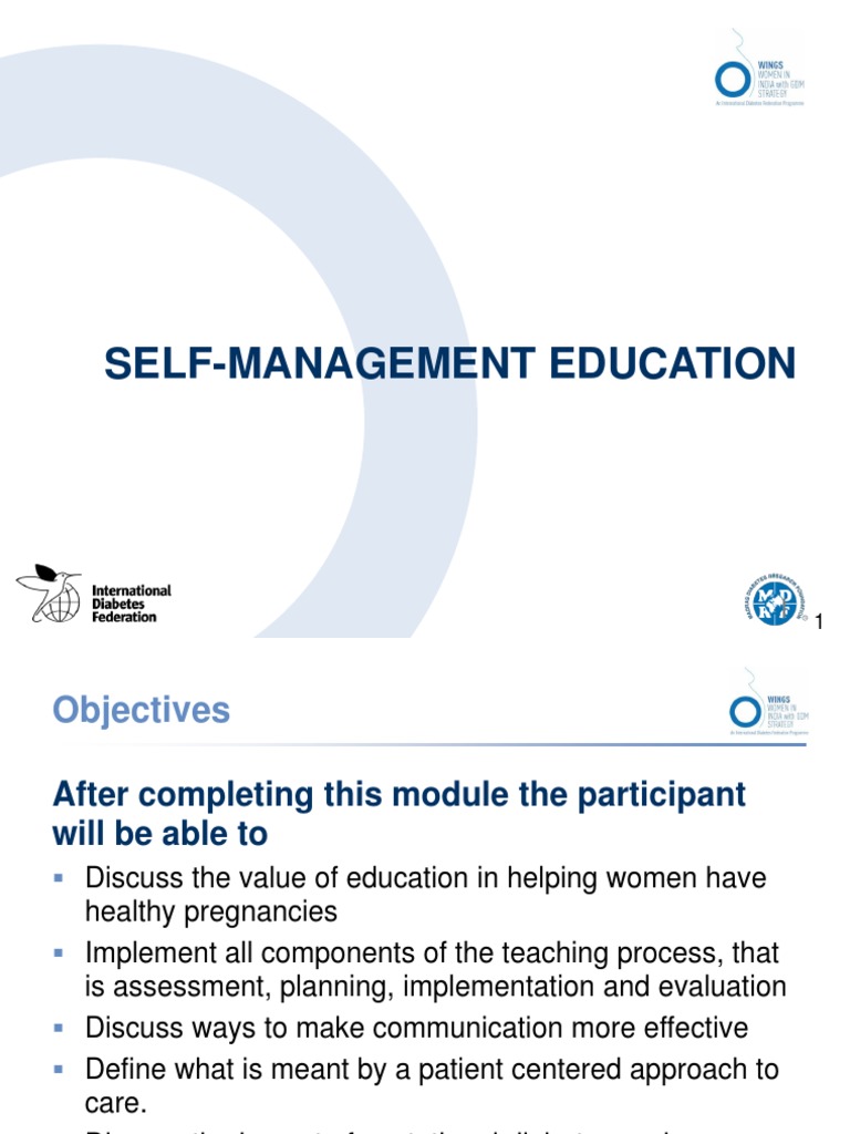 Self Management Education Diabetes Provided | PDF | Educational ...