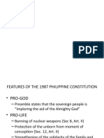 Features of the Phil. Constitution