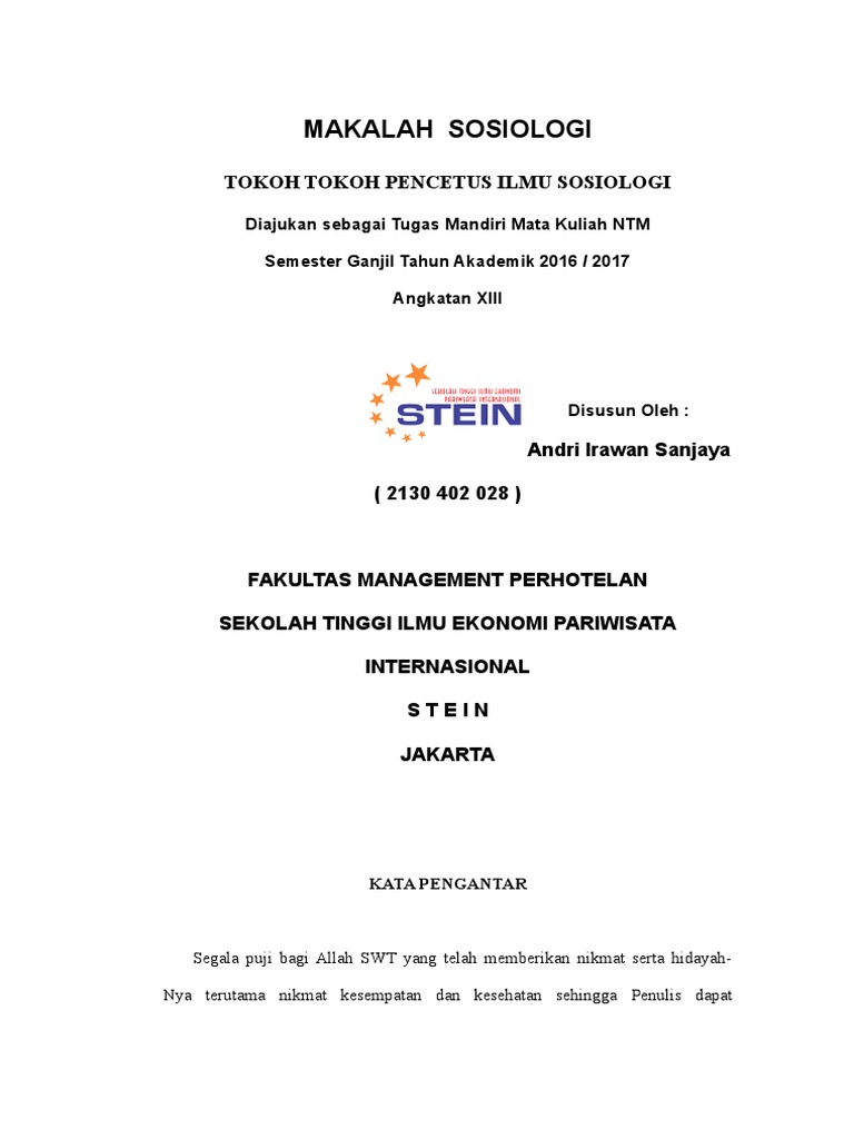makalah sosiologi