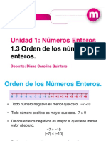 1.3 Orden de Los Numeros Enteros