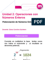 Potenciacion de Numeros Enteros