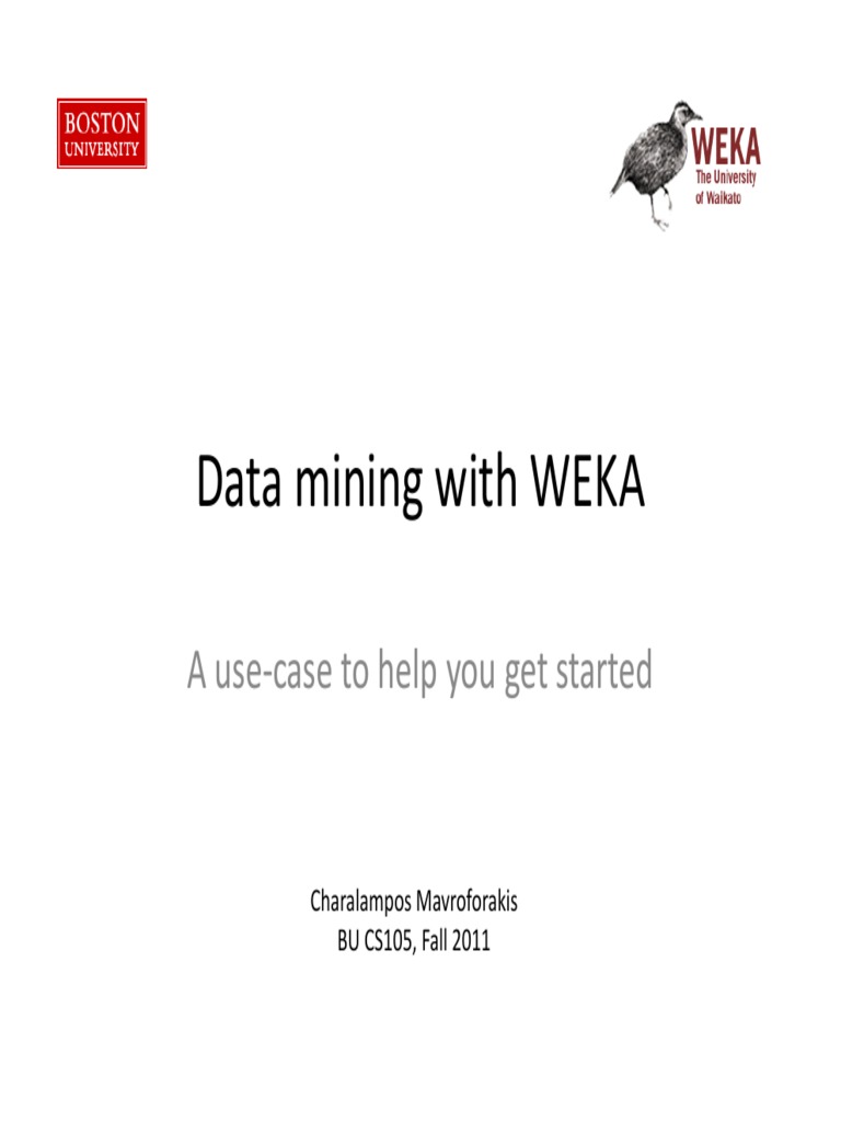 Getting Started with WEKA Data Mining | PDF | Confidence Interval ...