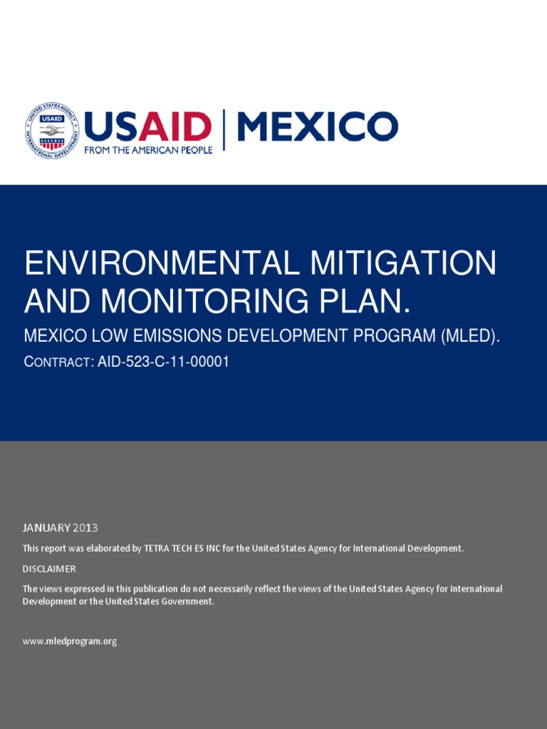 Mexico MLED Environmental Monitoring Plan | PDF | Climate Change ...