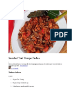 Sambal Teri Tempe Pedas