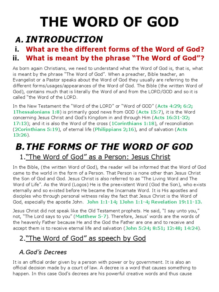 Word of God Jesus Christ PDF Biblical Canon Old Testament