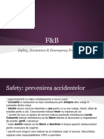 Curs 6 F&B Safety, Sanitation and Emergency Procedures
