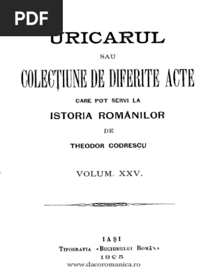 Codrescu Th Uricariul Vol Xxv Pdf