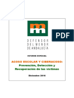 Informe Acoso - Escolar Defensor Andaluz Diciembre 2016