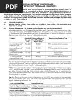 American Express Fees and Charges Overview | PDF | Credit Card | Fee