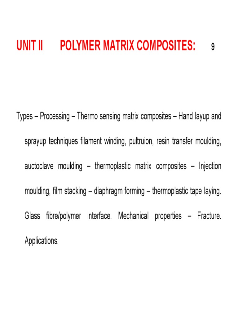 Polymer Matrix Composites Composite Material Thermoplastic