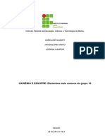 Resultados e Discussões Oxigenio e Enxofre