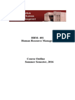 Course Outline HRM - Re