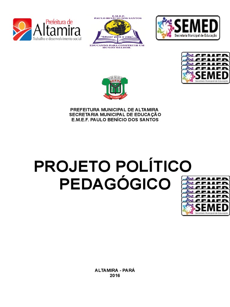Capa Do PPP PDF Escolas Aprendizado