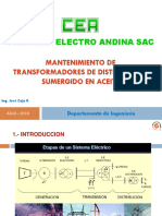 Mantenimiento de Transformadores de Distribución Sumergido en Aceite