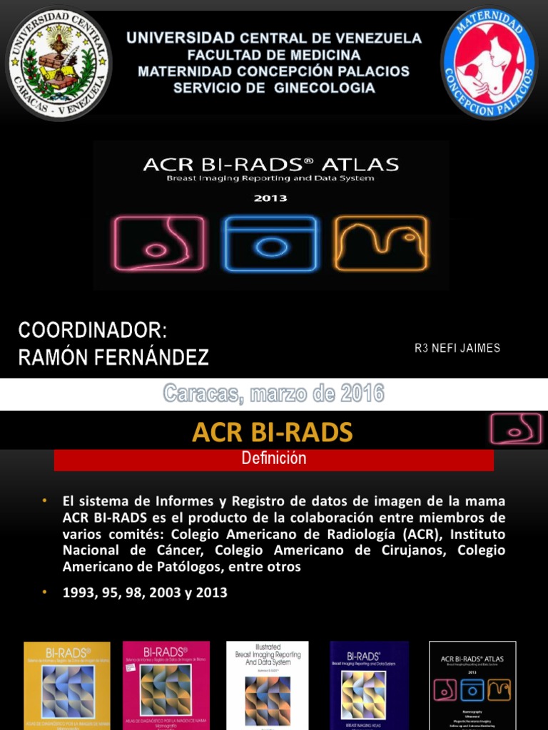 Definición del sistema ACR BI-RADS | PDF