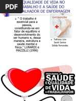 Qualidade de Vida No Trabalho Em Enfermagem