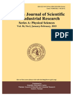 PJSIR Series A: Physical Sciences Vol. 56, No. 1, January-February, 2013 