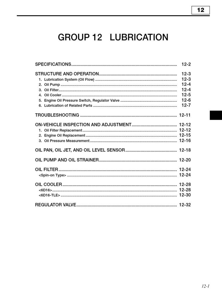 Lubrication System Specifications Guide | PDF | Internal Combustion ...