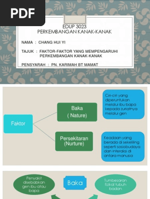 Tajuk 2 Faktor Faktor Yang Mempengaruhi Perkembangan Kanak Kanak Pdf