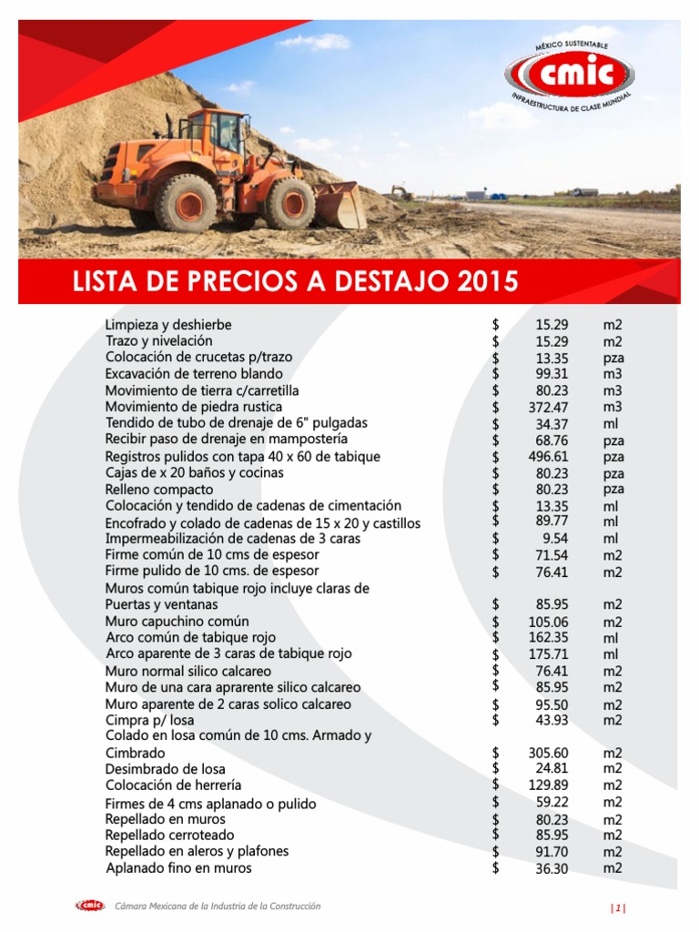 precios destajos mano de obra.pdf Construyendo tecnología El hombre hace Materiales