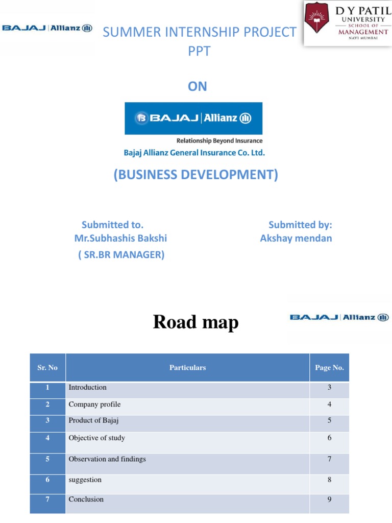 Bajaj Allianz Ppt 1 Pdf Vehicle Insurance Insurance