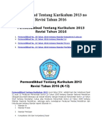 Permendikbud Kurikulum 2013 Revisi 2016