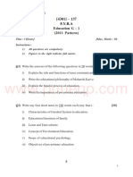 BA - FY - 2013 - UoP Question Paper (2008pattern) - Education (2011 Pattern)