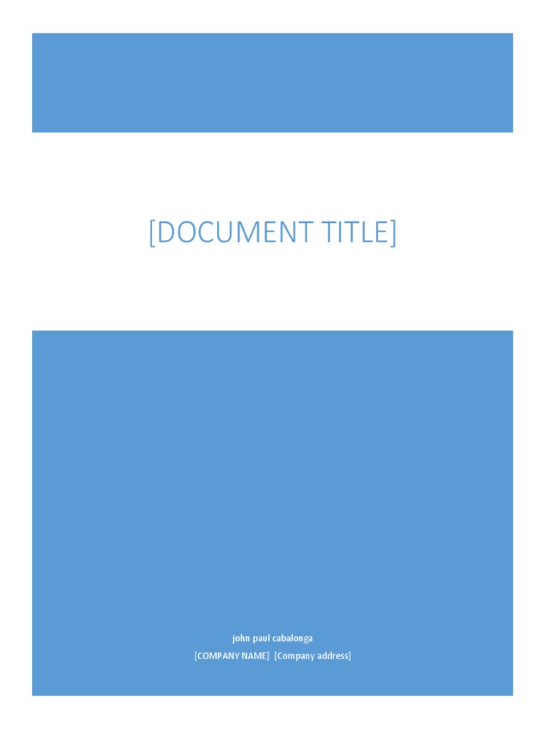 (Document Title) : John Paul Cabalonga (COMPANY NAME) (Company Address ...