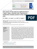 2017 J Mycol Med First Report of Two Cases of Cryptococcosis in Tripoli, Libya, Infected With Crypto Coccus Neoforman s Isolates Present in the Urban Aewa